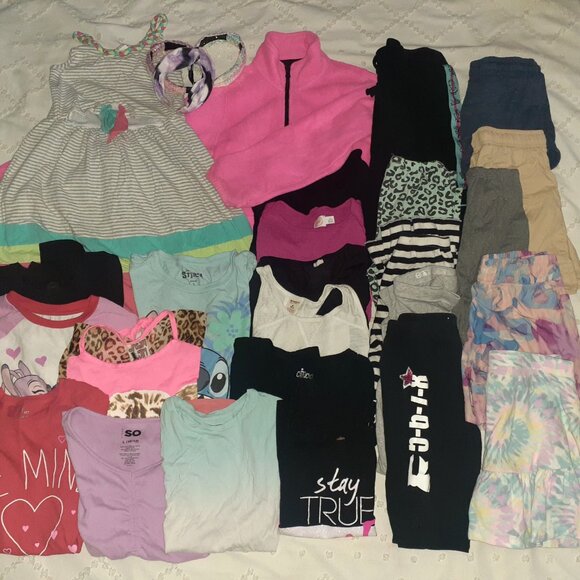 Huge lot of clothes tops leggings jacket SHEIN DISNEY AVIA~Girls Size 10-12 L - Picture 5 of 5